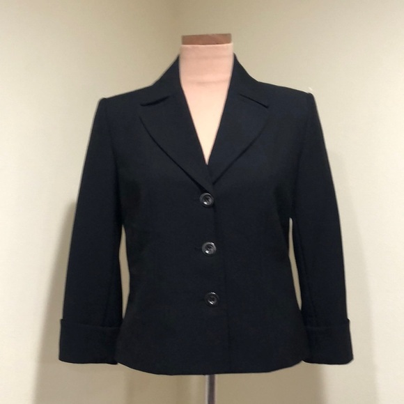 Tahari Blazer Size 4 Black - Picture 2 of 11